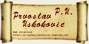 Prvoslav Uskoković vizit kartica